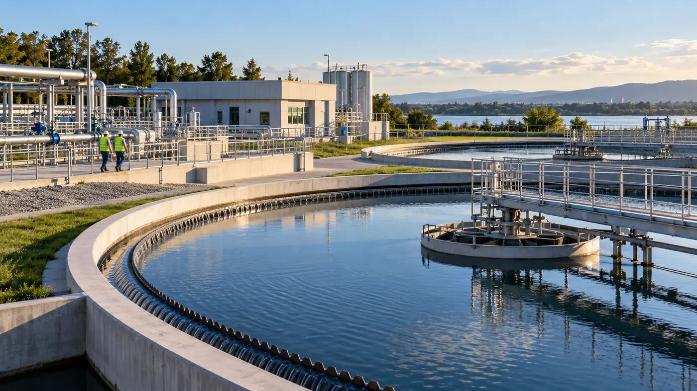 Municipal water and wastewater treatment plant clarifiers